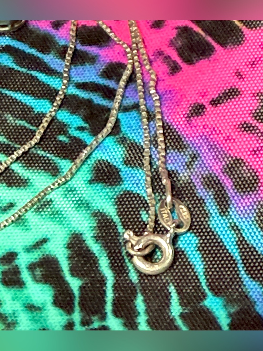 Sterling Silver Vintage Necklace With Interchangeable Semi Precious Stones - Picture 3 of 9